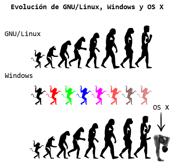 Evolution. . Evoled: ian GNU/ Linux, windows y as X GNU/ Linux windows. i have windows and that is completely true